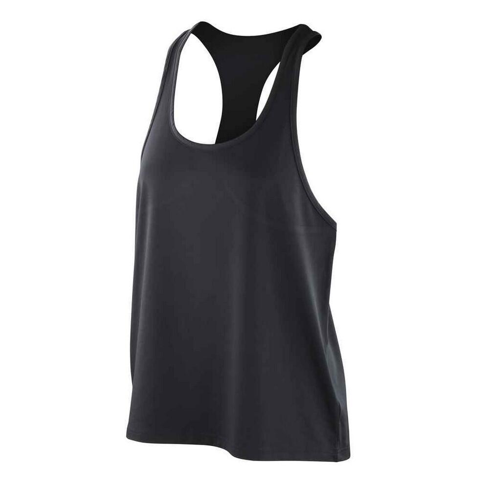 SPIRO Vrouwen/dames Impact Softex Tank Top (Zwart)