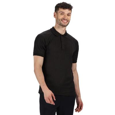 Professioneel heren coolweave poloshirt met korte mouwen (marine)