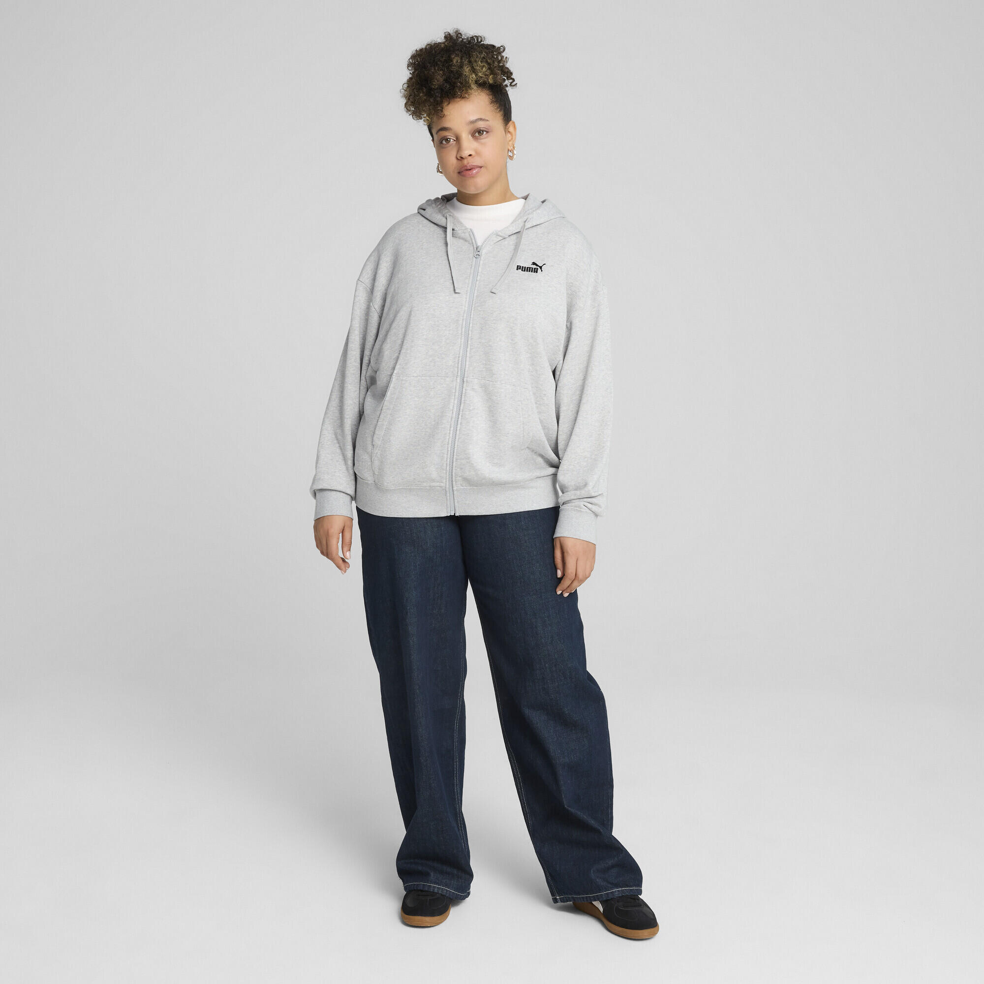 ESS Small No. 1 Logo Comfort Hoodie mit durchgehendem Reißverschluss Damen PUMA 6/7