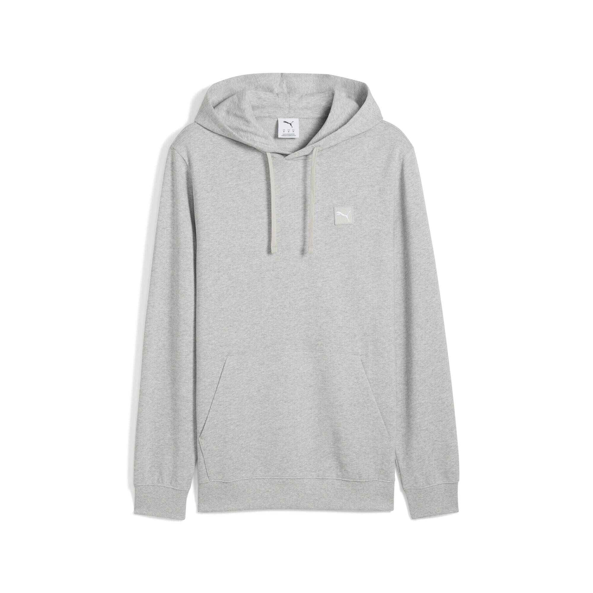 PUMA Pánský turistický tričko Essentials Elevated Hoodie PUMA Light Gray Heather