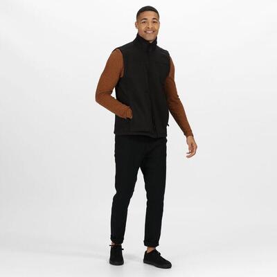 Heren flux softshell bodywarmer / mouwloos jasje waterafstotend en
