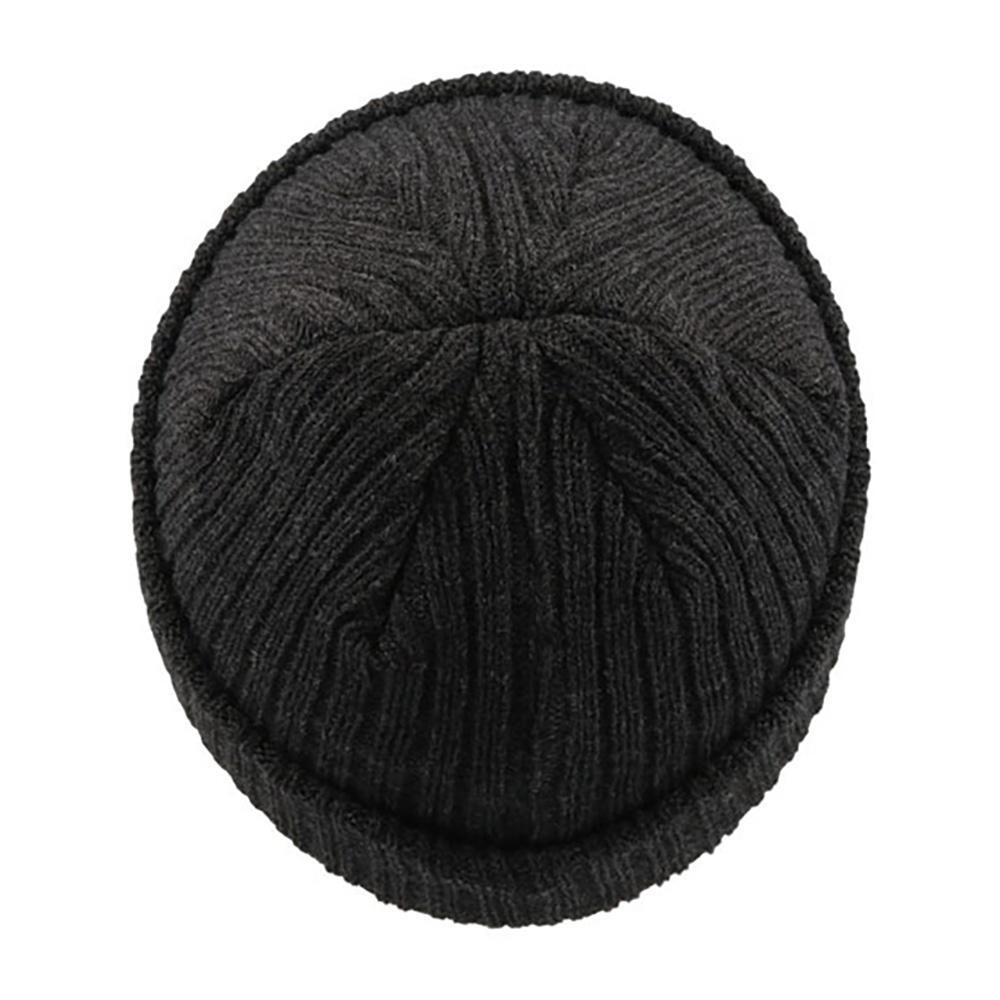 Cappello A Cuffia Risvolto Adulto Unisex Atlantis Docker Nero Melange 2/3