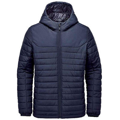 Heren nautilus quilted hoodie (azuurblauw)