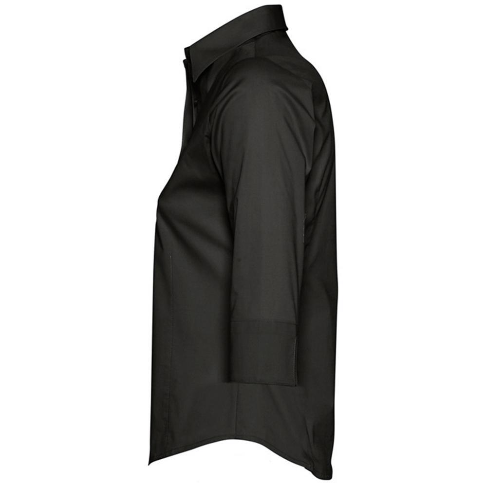 Camicia Da Ufficio Con Maniche A Tre Quarti Donna SOLS Nero 3/4
