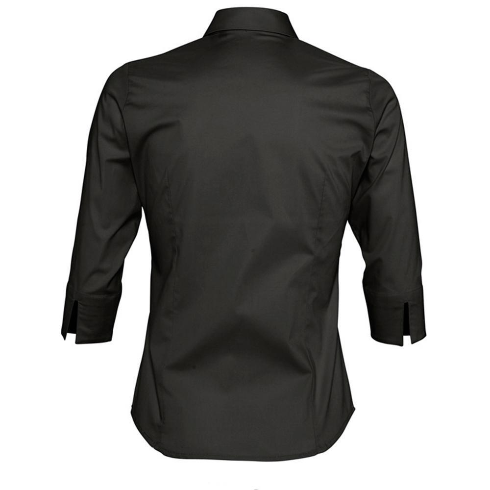 Camicia Da Ufficio Con Maniche A Tre Quarti Donna SOLS Nero 2/4