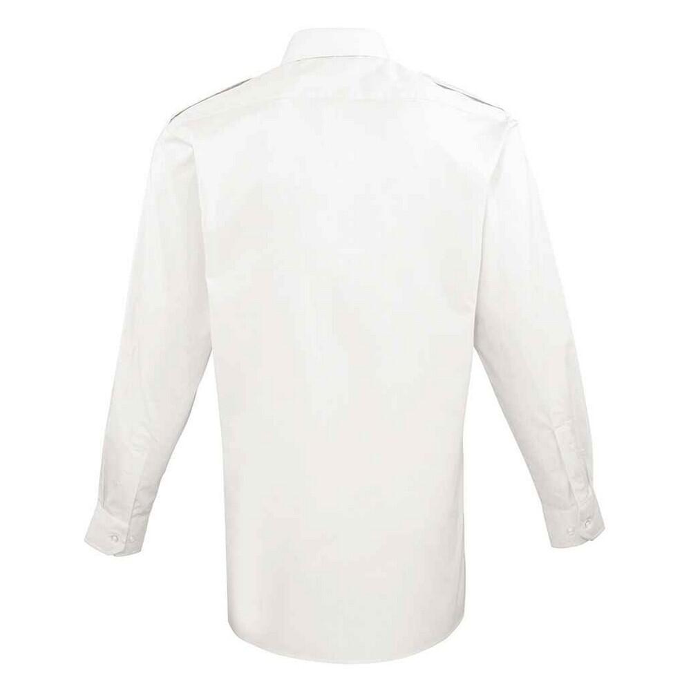 Camisa piloto de manga comprida para homem Branco 2/3