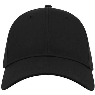 Unisex gebogen twill baseball cap voor volwassenen (zwart)