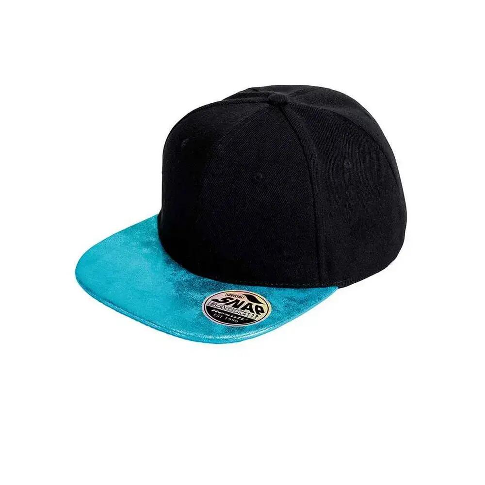 Bronx Glitter Snapback Cap (Black/Turquoise)