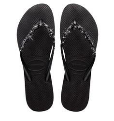 Claquettes Havaianas Modèle Slim Glitter Ii Couleur Noir
