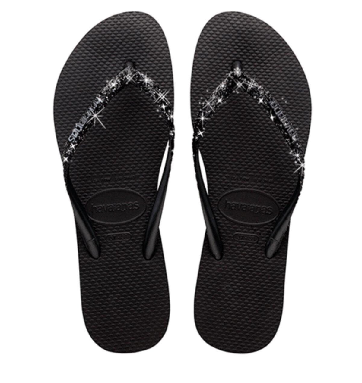 HAVAIANAS Chinelos Havaianas Modelo Slim Glitter Ii Cor Preto