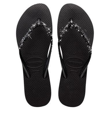 Chanclas Mujer Havaianas Slim Glitter Ii Negro