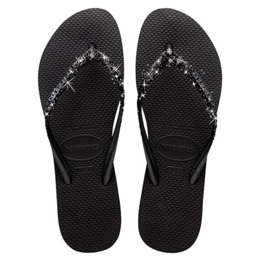 Flip-flops Havaianas Modell Slim Glitter Ii Farbe Schwarz