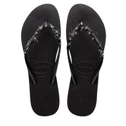 Claquettes Havaianas Modèle Slim Glitter Ii Couleur Noir