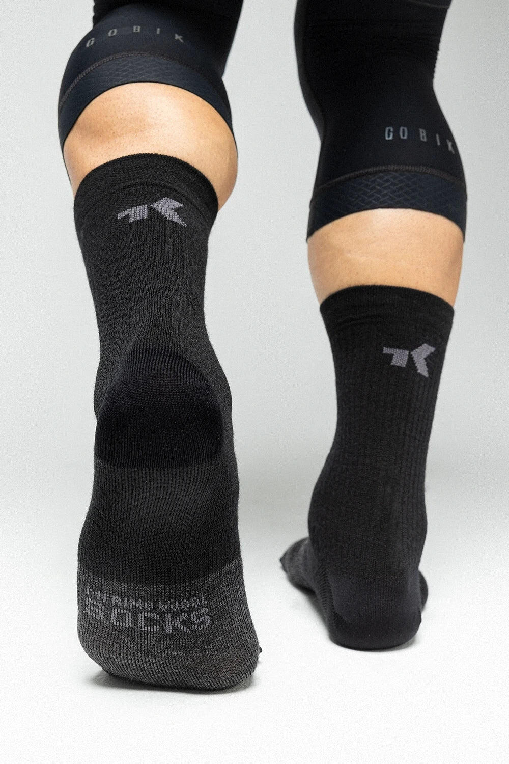 Chaussettes de cyclisme - Hiver - Merino Coal 2/2