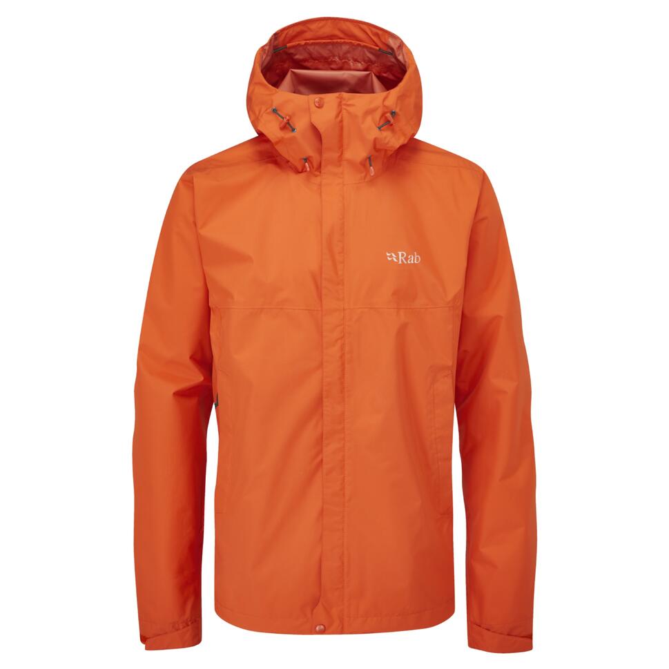Kurtka przeciwdeszczowa męska Rab Downpour Eco Jacket z kapturem