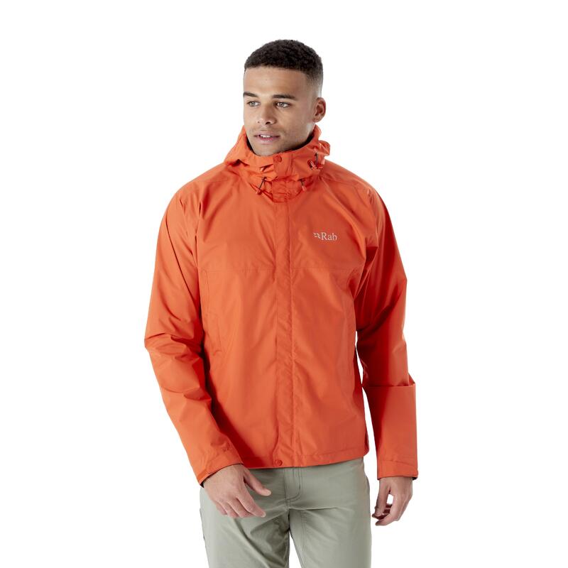 Kurtka przeciwdeszczowa męska Rab Downpour Eco Jacket z kapturem
