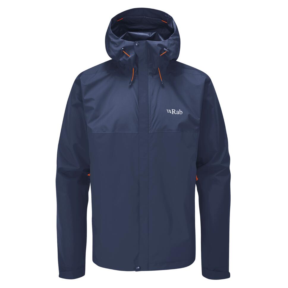 Kurtka przeciwdeszczowa męska Rab Downpour Eco Jacket z kapturem
