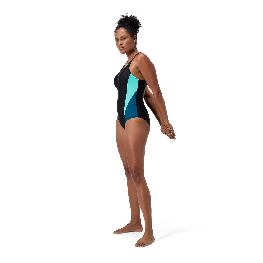 Fato de banho Speedo Allover Digital Vback Preto / Azul 2/7