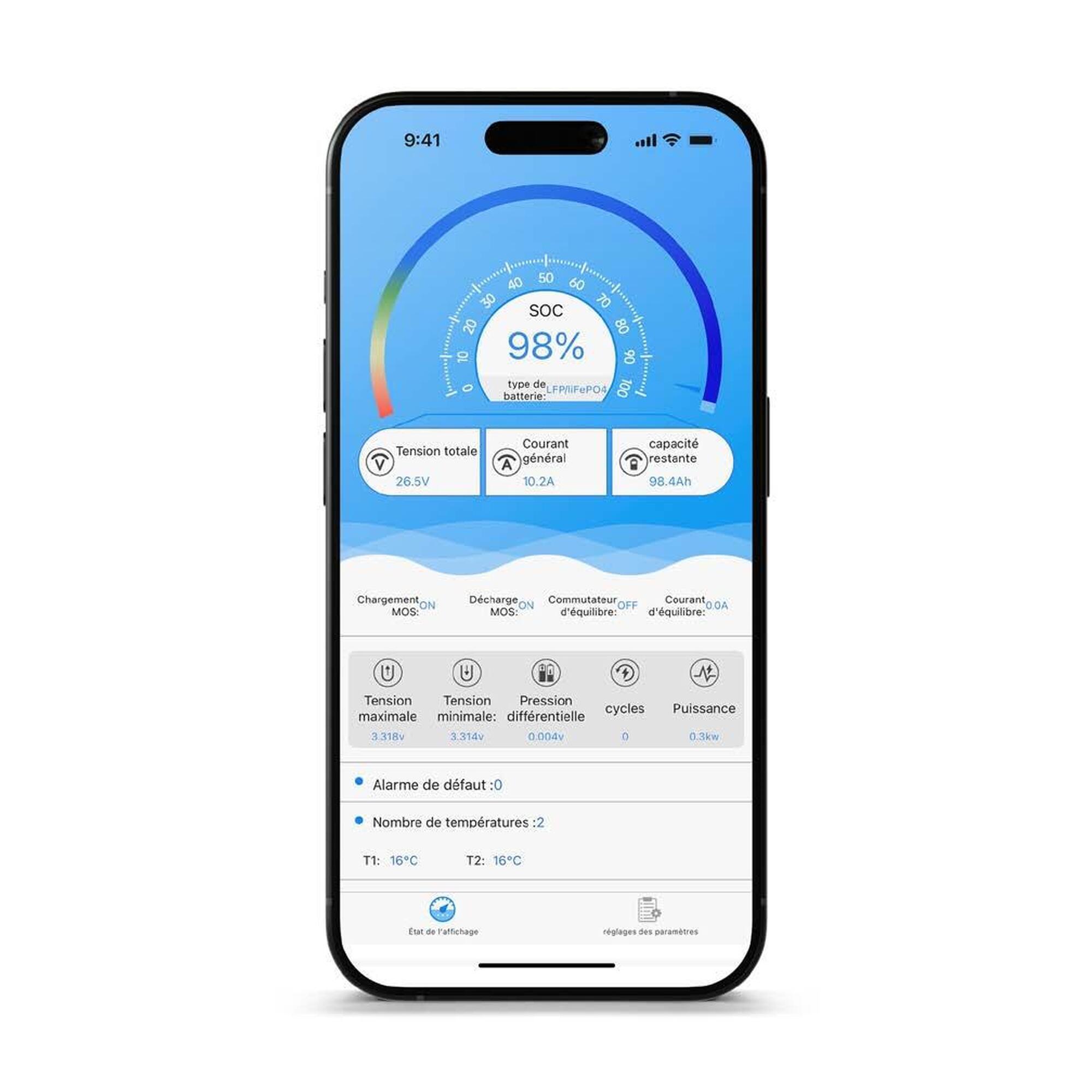 batterie LifePo4 36V/100 Ah + chargeur non étanche 10A