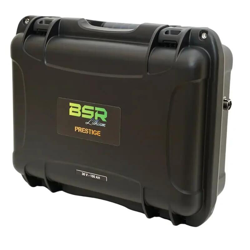 Luggage with lithium battery plus charger BSR Prestige lifePO4 36V/100Ah