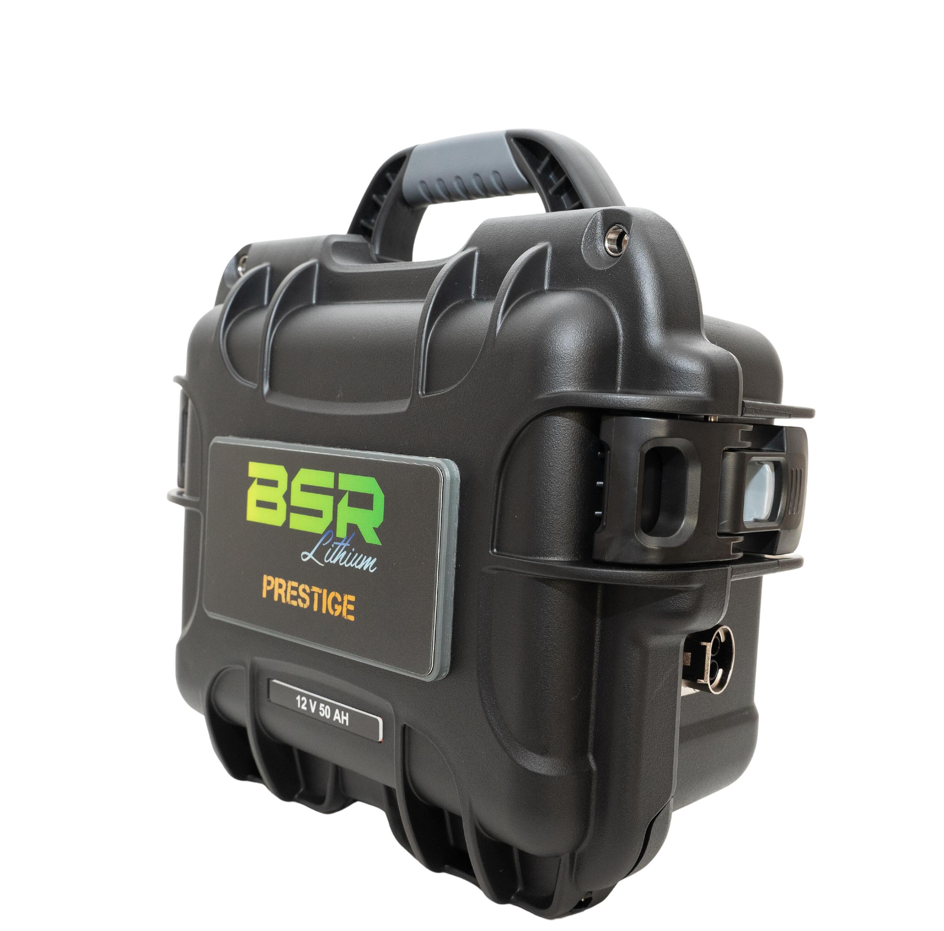 Valise PRESTIGE LifePo4 Gen3 12V/50Ah + chargeur non étanche 10A 1/4