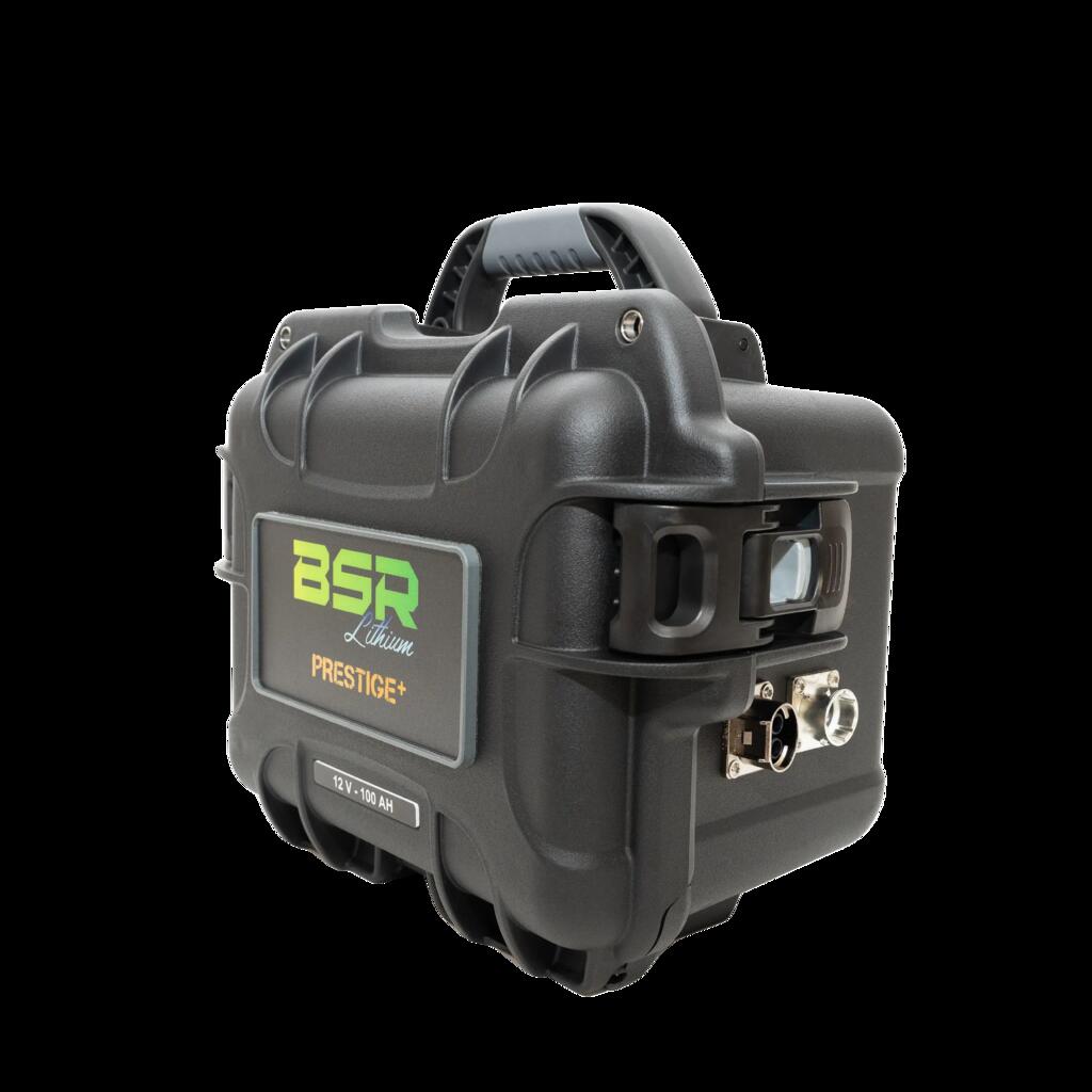 Lithium suitcase plus charger plus probe plug BSR Prestige lifePO4 12V/100Ah