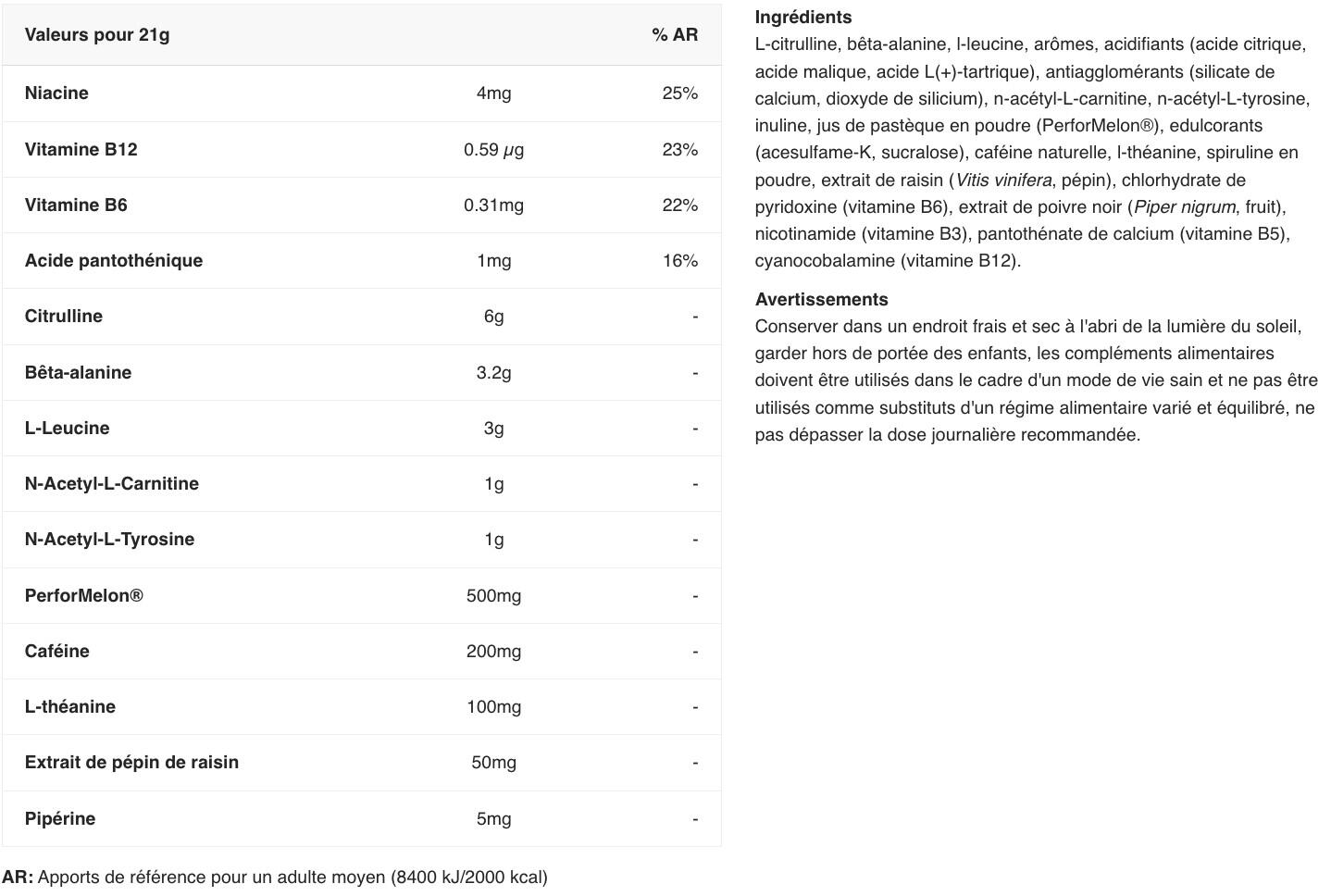 Pre-workout - Pre-workout Gevorderd (420g) - Blauwe Framboos 2/6