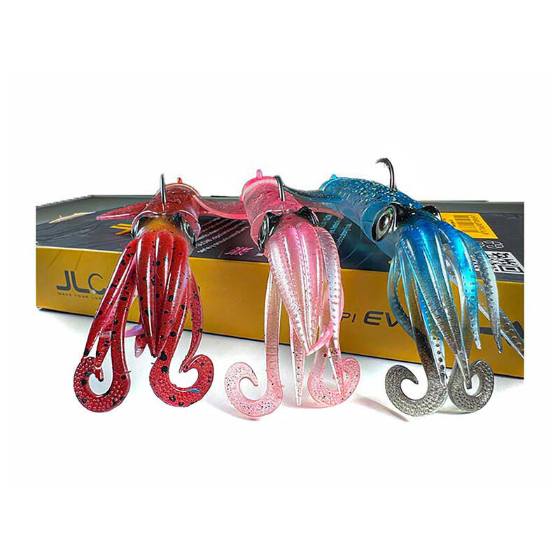 Vinilo Pesca Jigging Spinning JLC Xipi Evo 170 mm  Transparent UV  220 g 17 cm 3/5