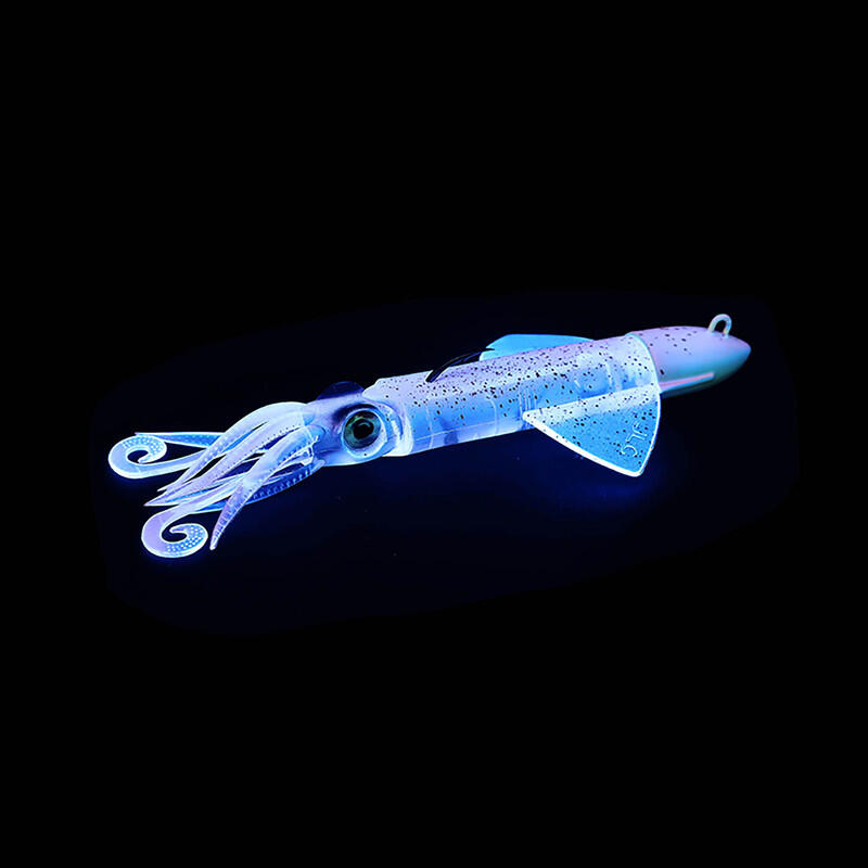 Vinilo Pesca Jigging Spinning JLC Xipi Evo 170 mm  Blue UV Glow  220 g 17 cm 2/5