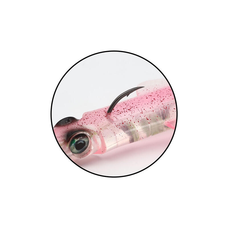 Vinilo Pesca Jigging Spinning JLC Xipi Evo 170 mm  Red Glow  220 g 17 cm 5/5