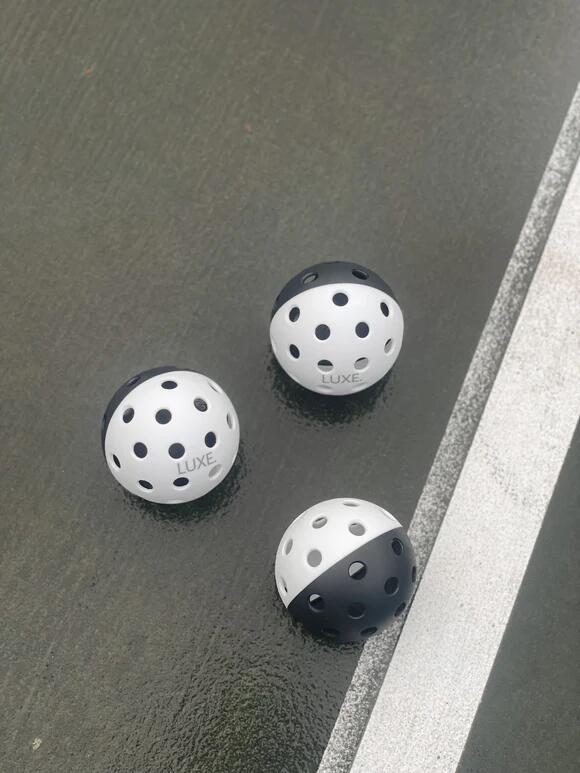 Luxe Black & White Pickleball Balls 3/3
