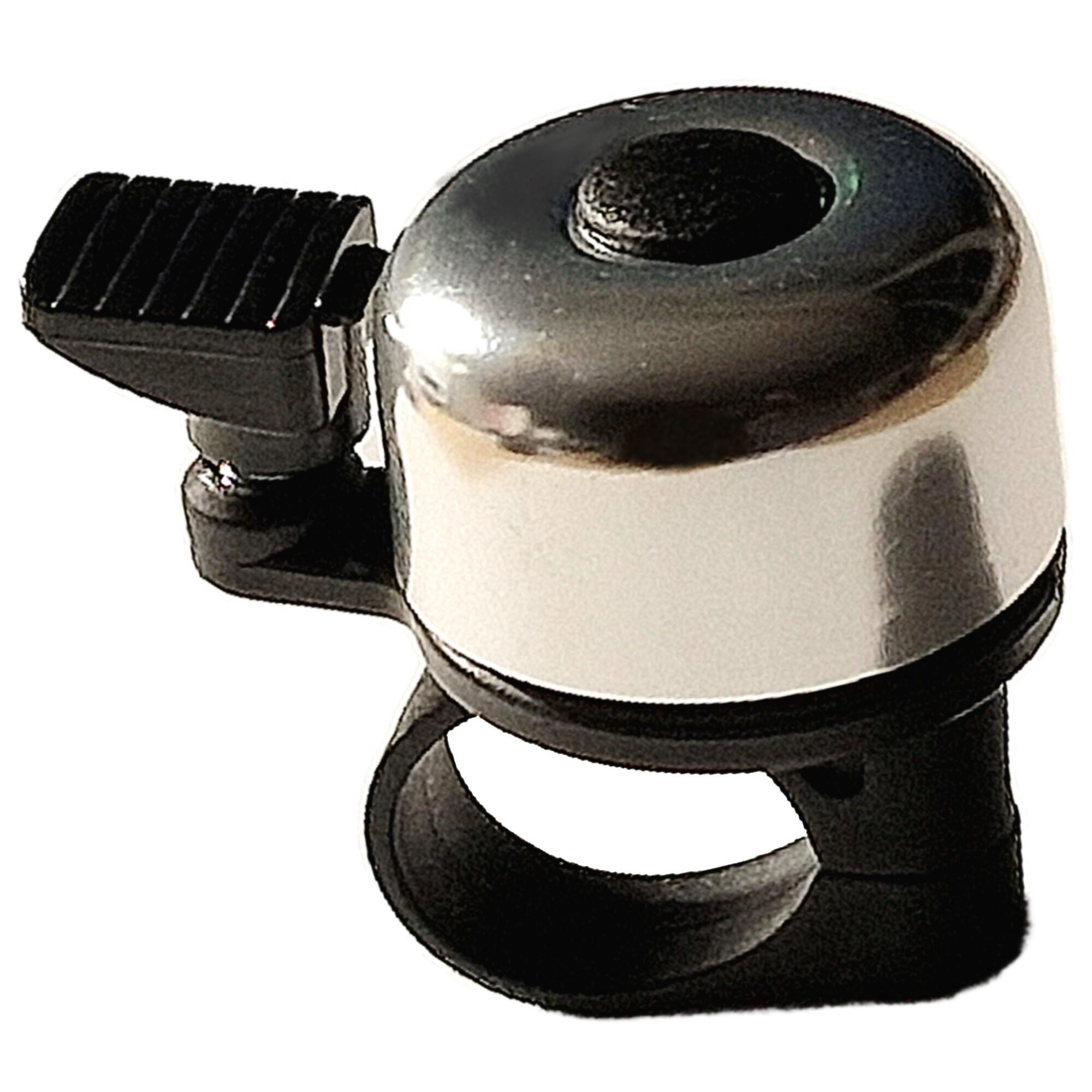 Universal Aluminium Bike/Cycle Mini Ping Bell - Silver 2/3