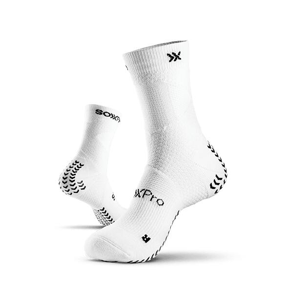 GEARXPRO SOXPro Enkelondersteunende Sokken met Grip Tennis Anti-verstuiking Wit