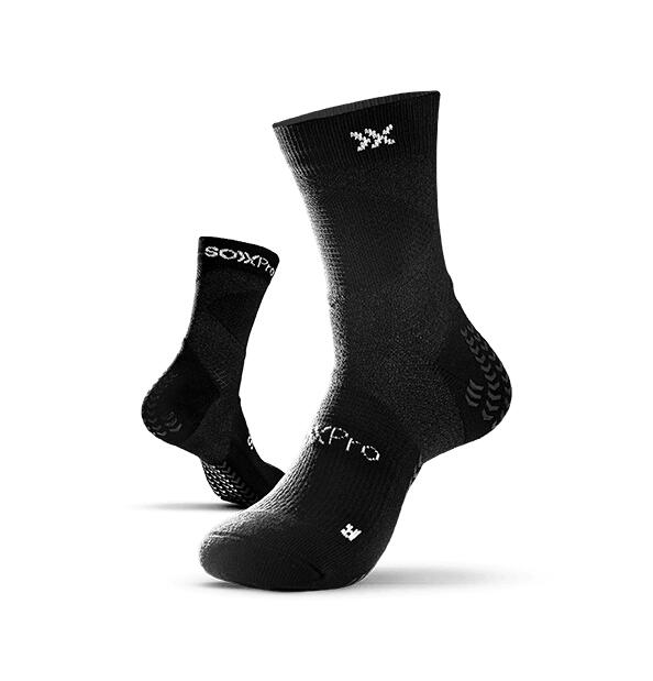 GEARXPRO Meias de suporte de tornozelo SOXPro com aderência tênis anti entorse preto