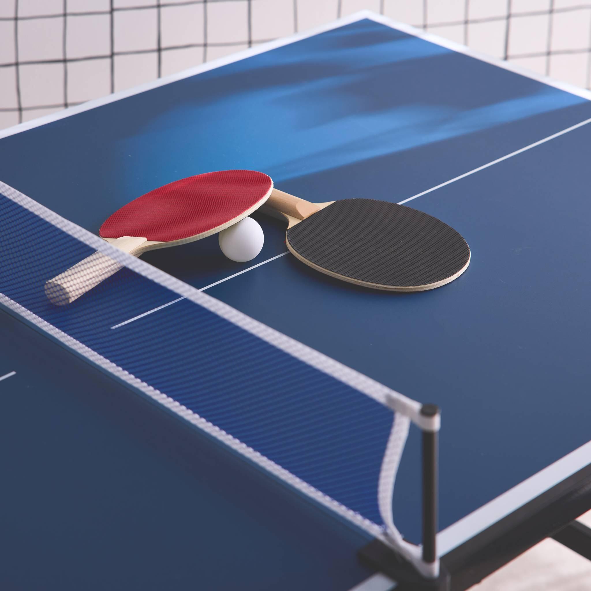 Mini table de ping pong pliable 150x75cm INDOOR bleue | sweeek 5/6