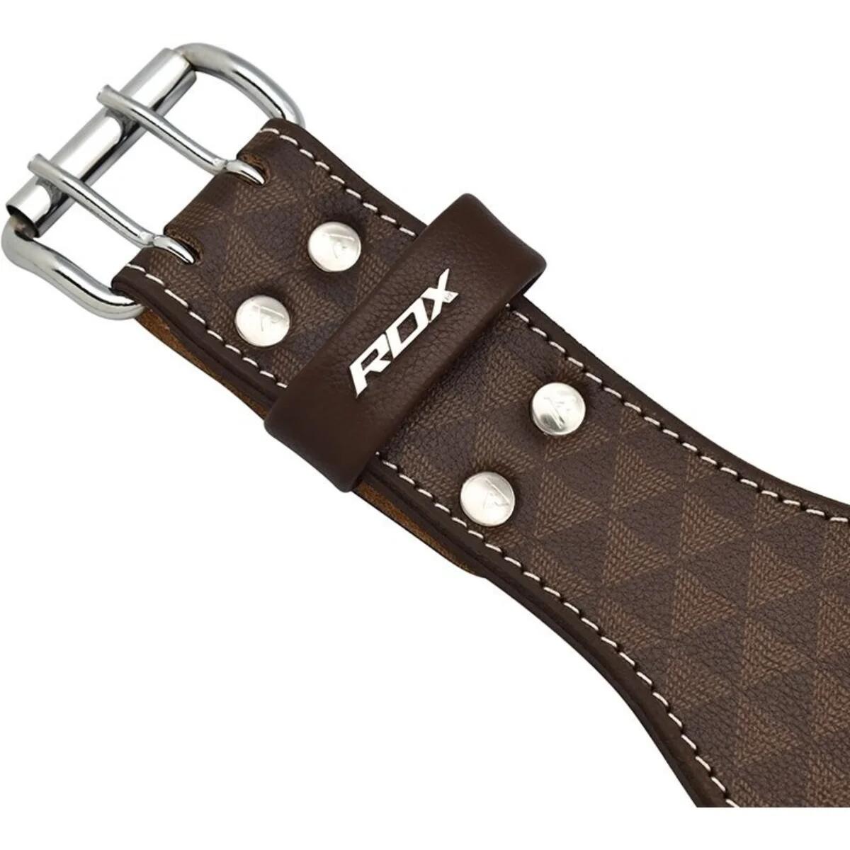 ARLO 4 Inch Medium Tan Leather Weightlifting Belt - Größe: S 7/7