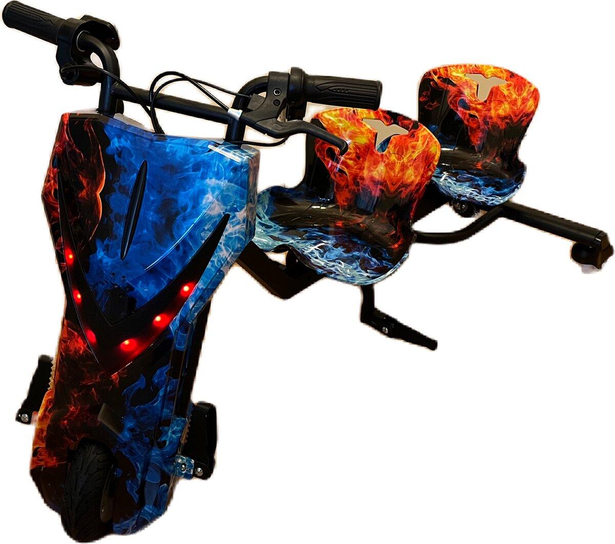 STEPGO elektrische drift trike 2 personen dual seat fire