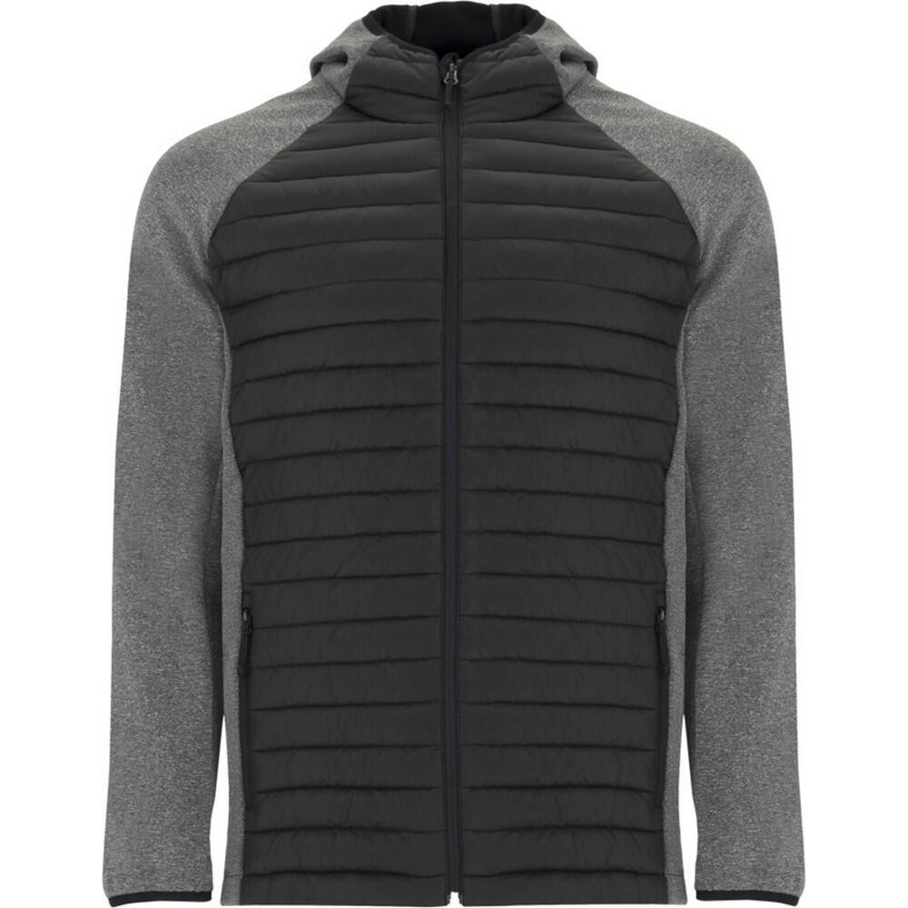 ROLY Unisex Adult Minsk Insulated Padded Jacket (Solid Black/Black Heather)