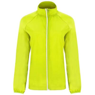 Dames glasgow packaway slim windjack (fluro geel)