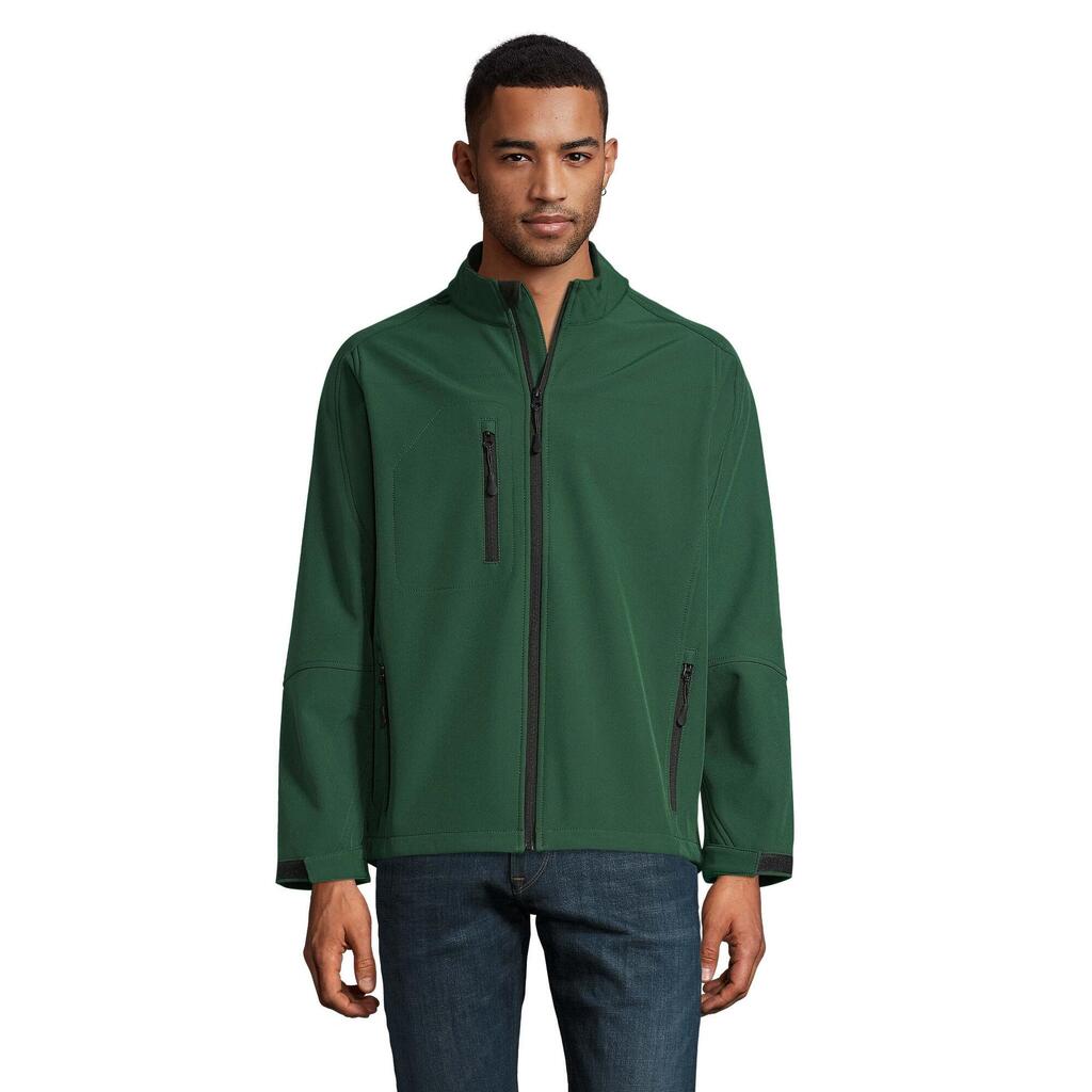 Mens Relax Soft Shell Jacket (Bottle Green)