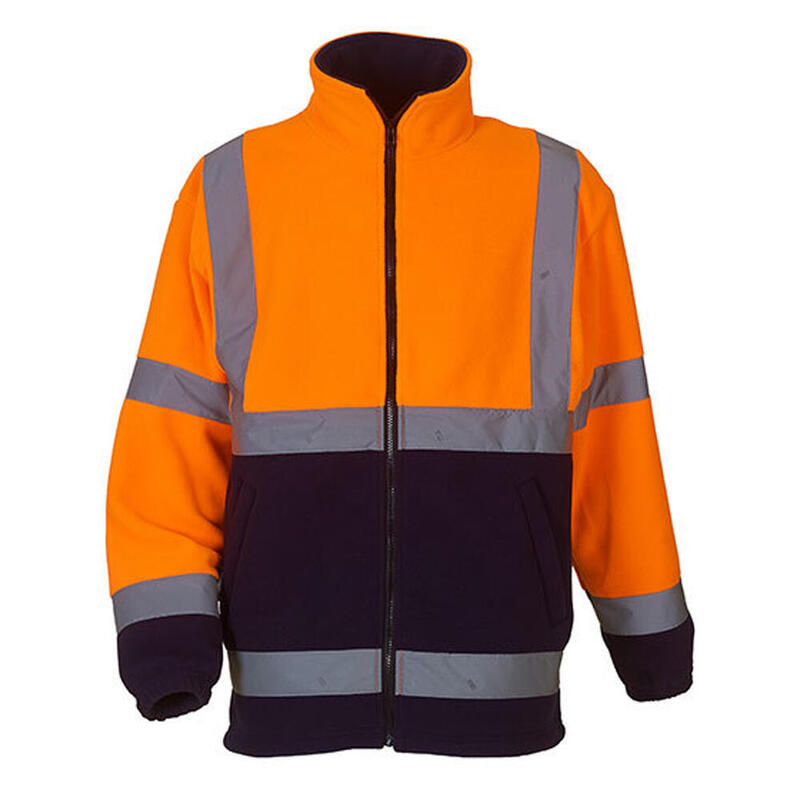Forro Polar para Hombre Naranja Hi Vis, Marino