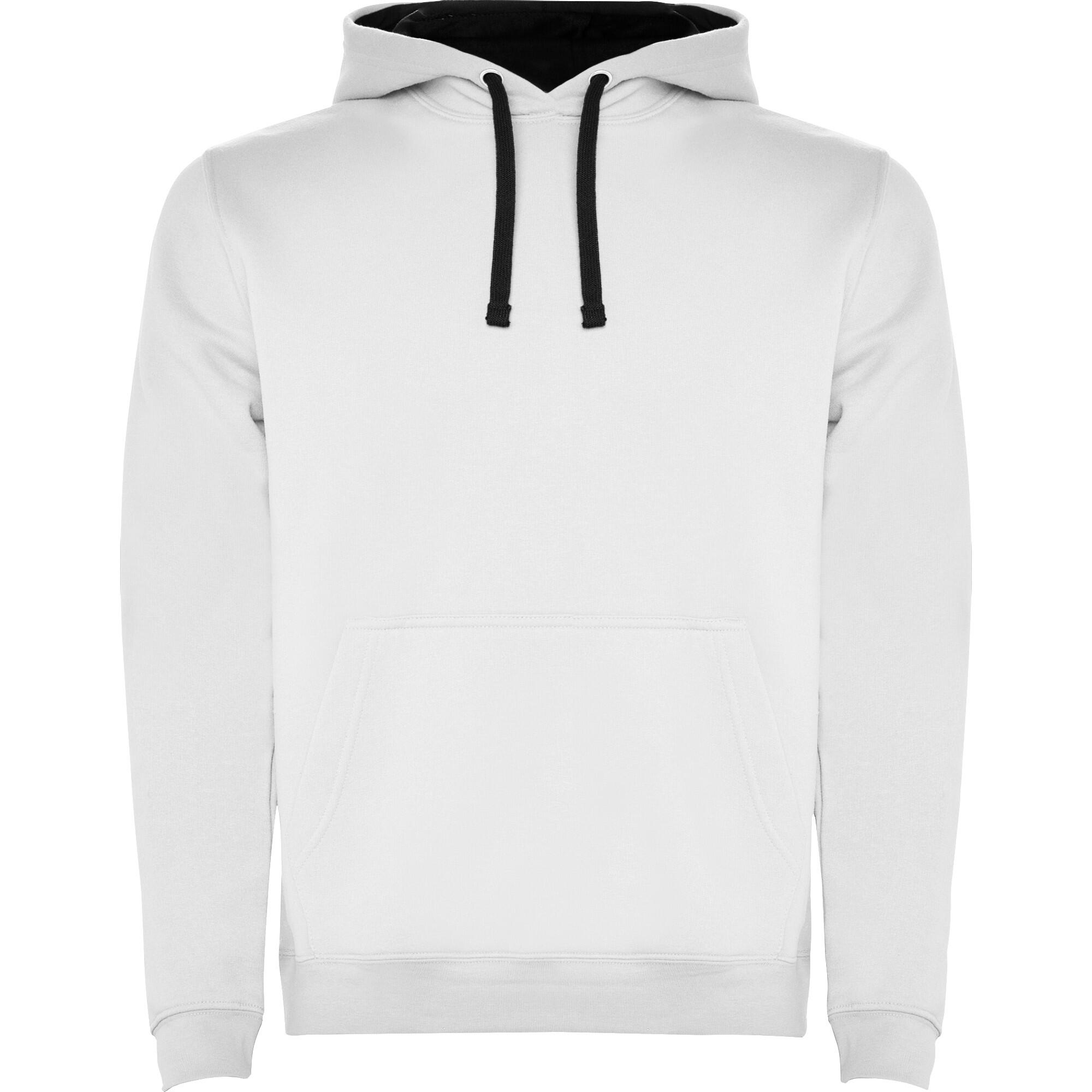 ROLY Camisola com capuz com cordão Urban para crianças e jovens Branco / Azul Marinho