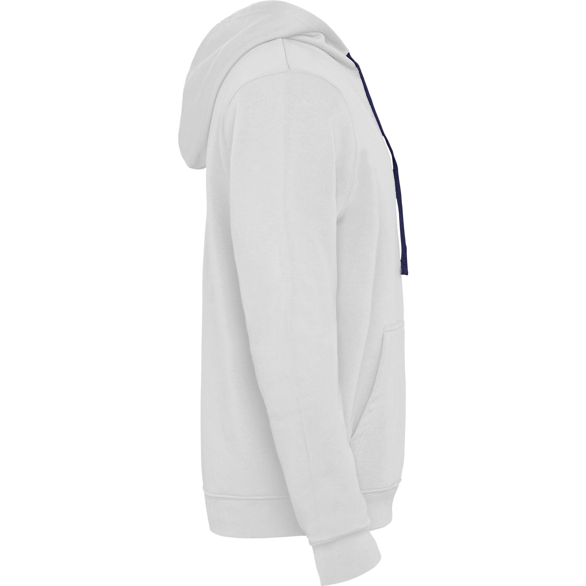 Camisola com capuz com cordão Urban para crianças e jovens (Branco / Azul 4/4