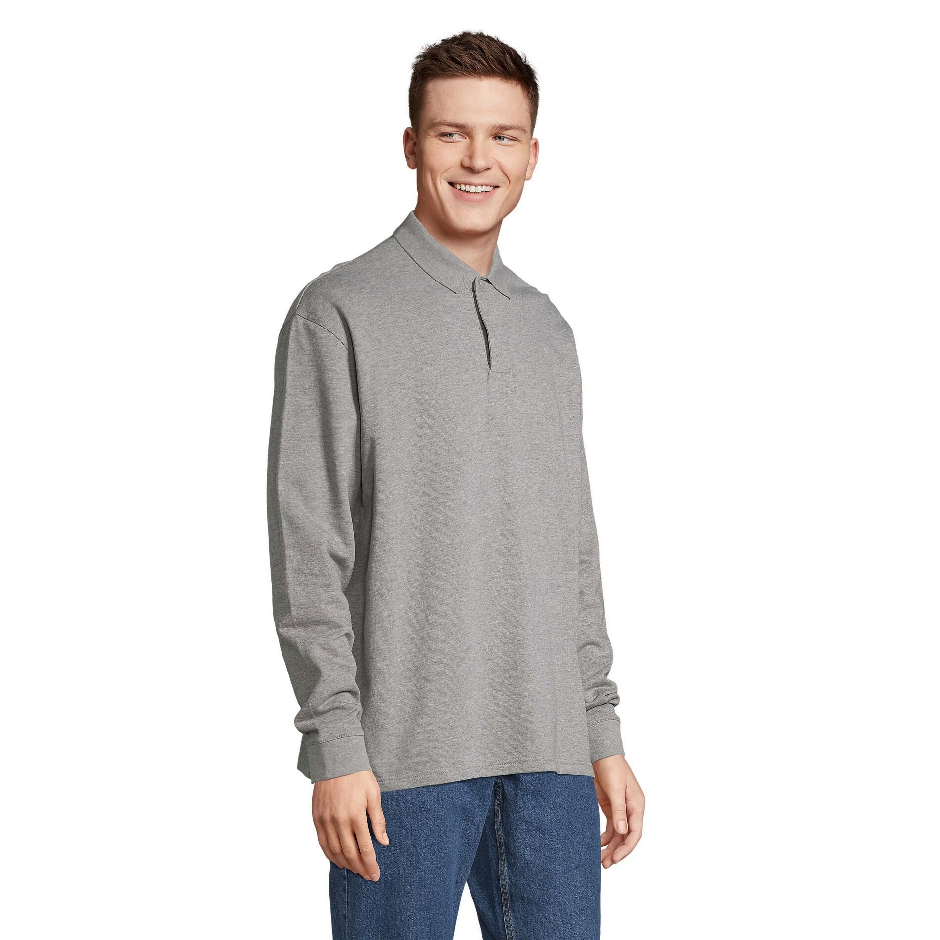 Sweat POLO HERITAGE Adulte (Gris Chiné) 3/4