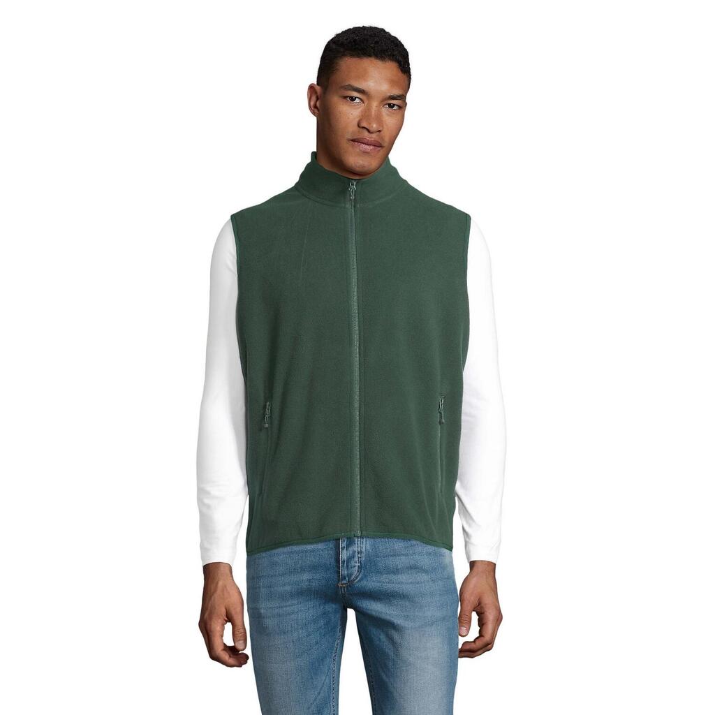 Unisex Adult Factor Fleece Zipped Body Warmer (Forest Green)