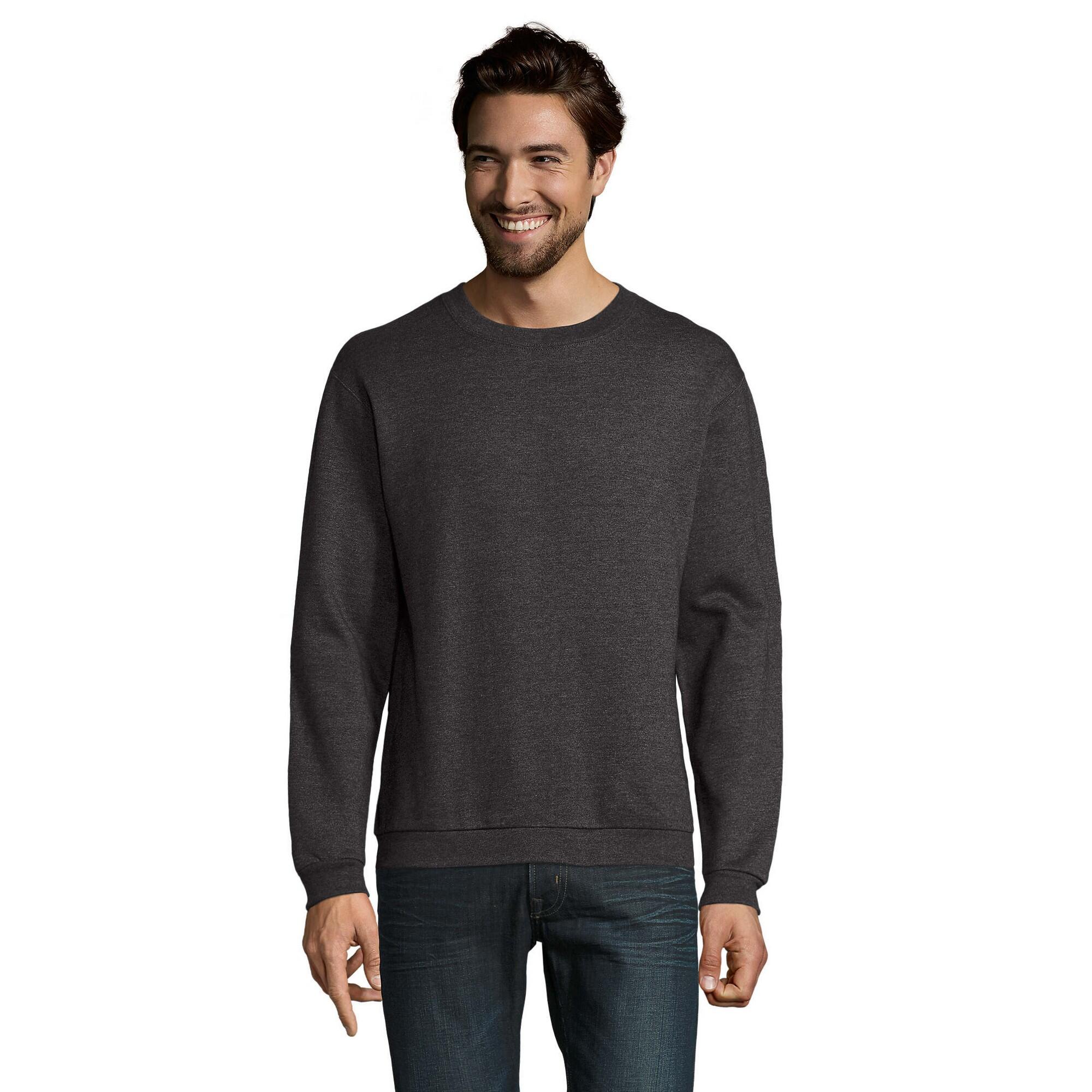 Sol's - Sweat Spider Homme (charbon Chiné) - Sweat-shirt - Gris|marron - S - Decathlon