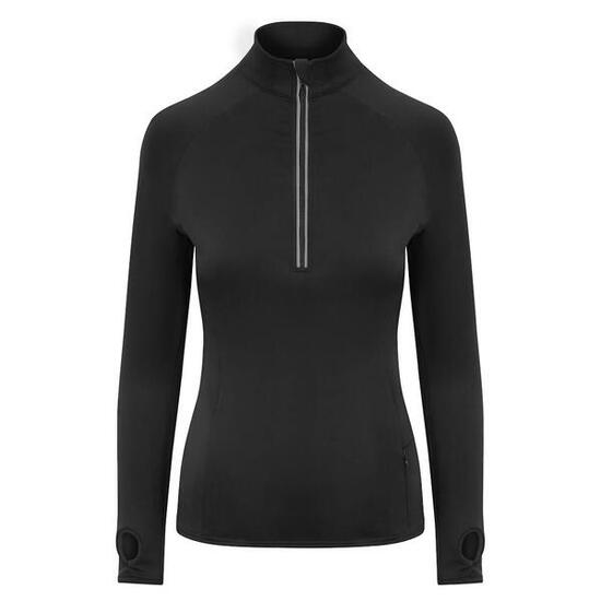 Top Mezza Cerniera Donna Just Cool Blu Scuro