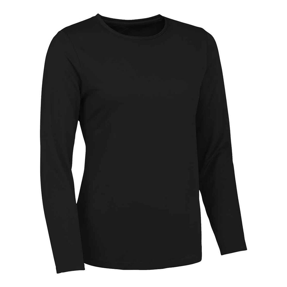 Maglietta Semplice Manica Lunga Donna Just Cool Nero Corvino 2/2