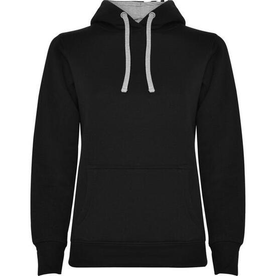 Sweat À Capuche URBAN Femme (Noir / Gris Chiné)