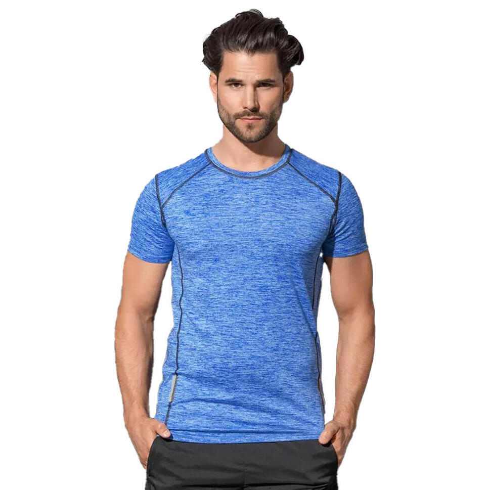 Męska Koszulka Sportowa Heather Reflective Detail Slim